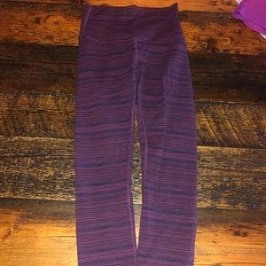Dark purple striped lululemon leggings
